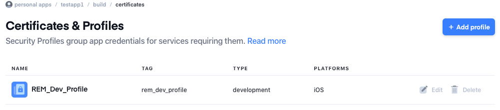 iOS Security Profile